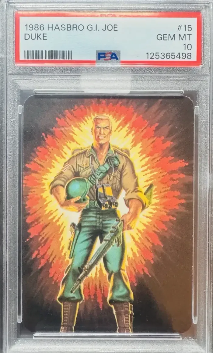 1986 Hasbro/Milton Bradley GI Joe Action Cards Duke #15 PSA 10
