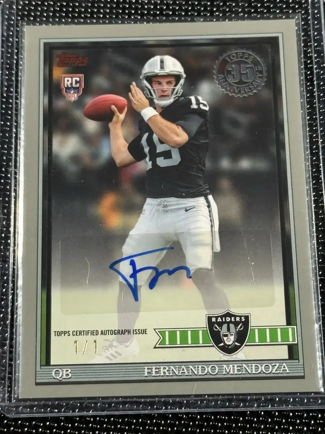 Fernando Mendoza Topps Flagship 1/1 Autograph