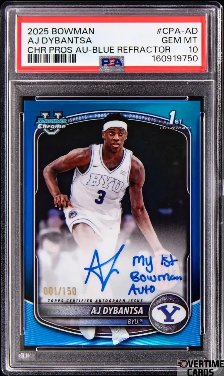 2025 Bowman 1st Bowman AJ Dybantsa Auto Inscription 1/150