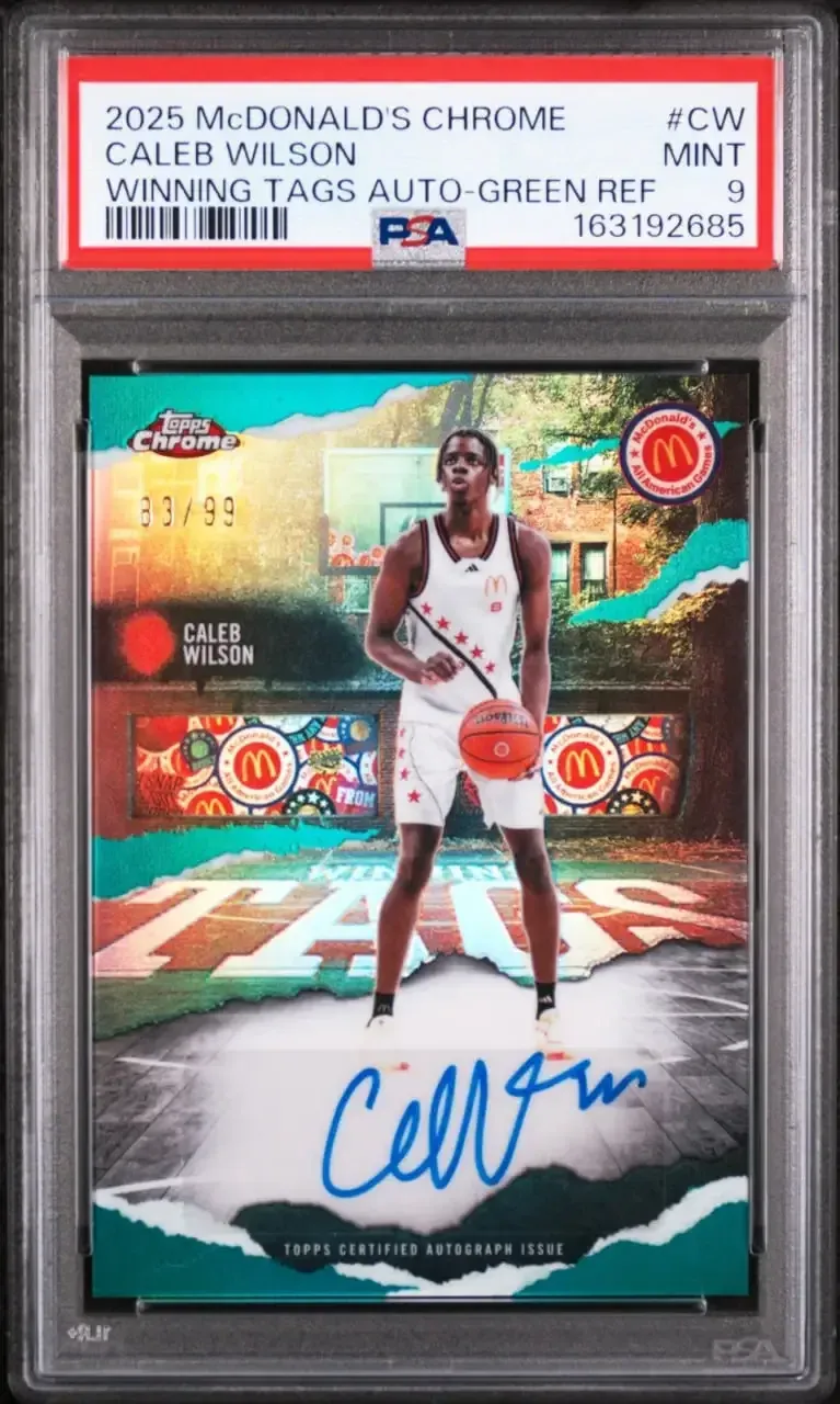 2025 Topps Chrome McDonald's Caleb Wilson Auto PSA 9