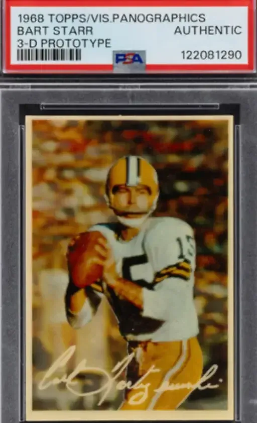 Image of player in white jersey with yellow pants and helmet, looking to pass down field.