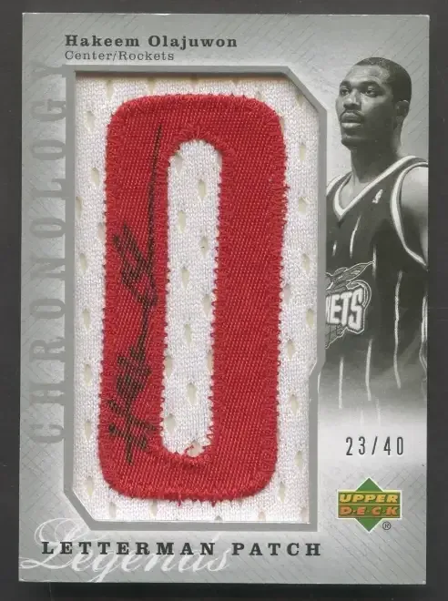 Upper Deck Chronology Letterman "O" Hakeem Olajuwon.