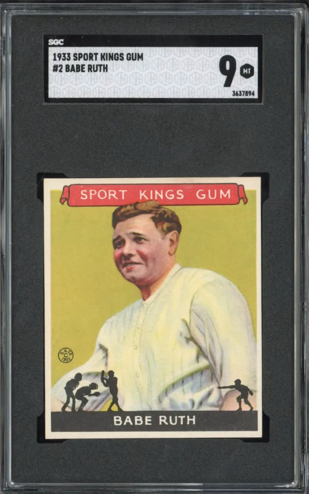 1933 Sport Kings Babe Ruth card.