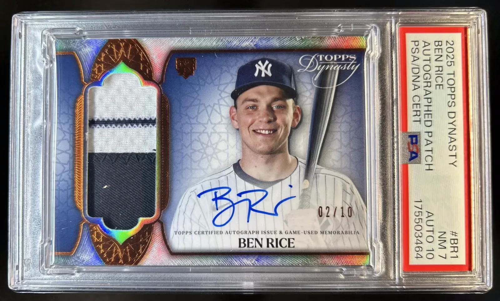 2025 Topps Dynasty Ben Rice Rookie Patch Auto.