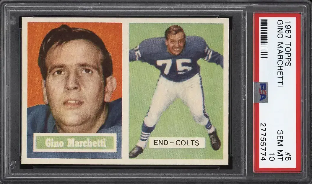 1957 Topps - Gino Marchetti - Card No. 5 - PSA 10