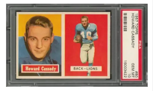 1957 Topps - Howard Cassady - Card No. 80 - PSA 10