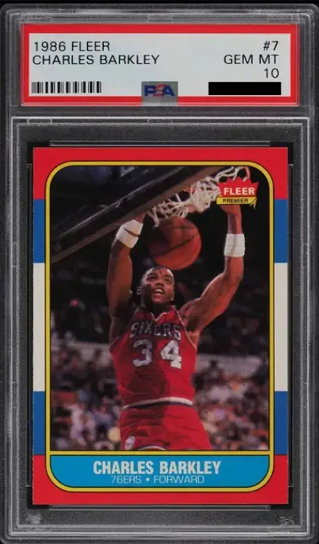 Barkley's traditional RC from 1986 Fleer is up 21% year over year.