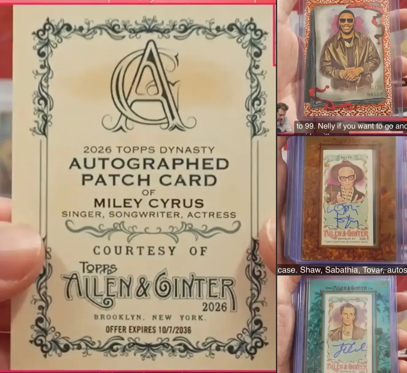 Miley Cyrus 2026 Topps Dynasty Auto Patch Card