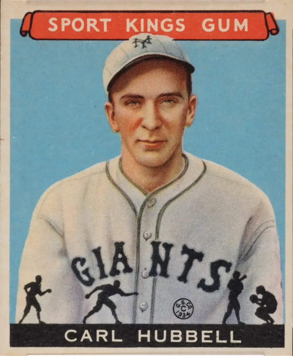 Sports Kings Gum's 1933 release of their Carl Hubbell card