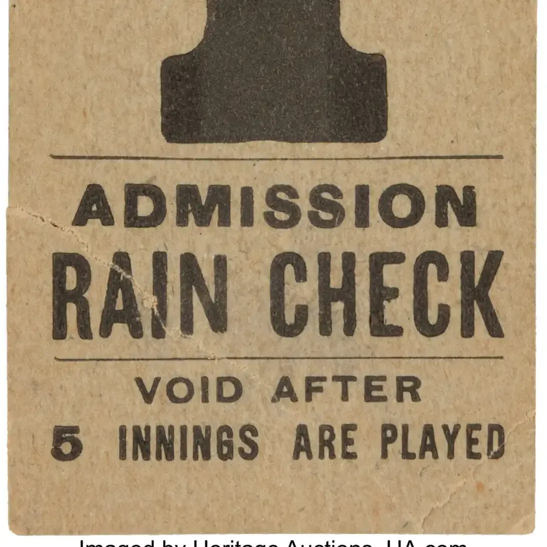 1903 World Series Game 1 ticket headlines Heritage auction