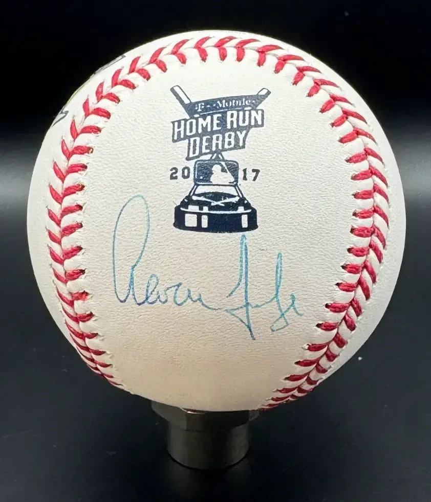 Aaron Judge signed baseball from the 2017 Home Run Derby where he won in his rookie year.