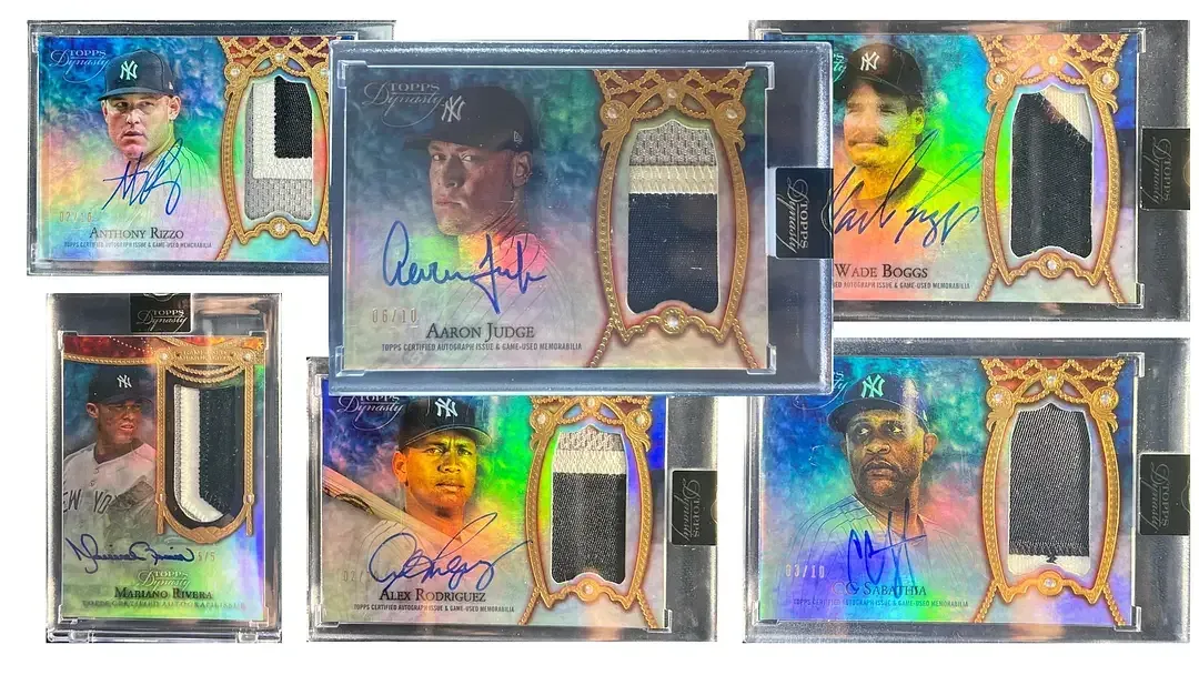 Collection of 2022 Topps Dynasty Autograph cards are featured.