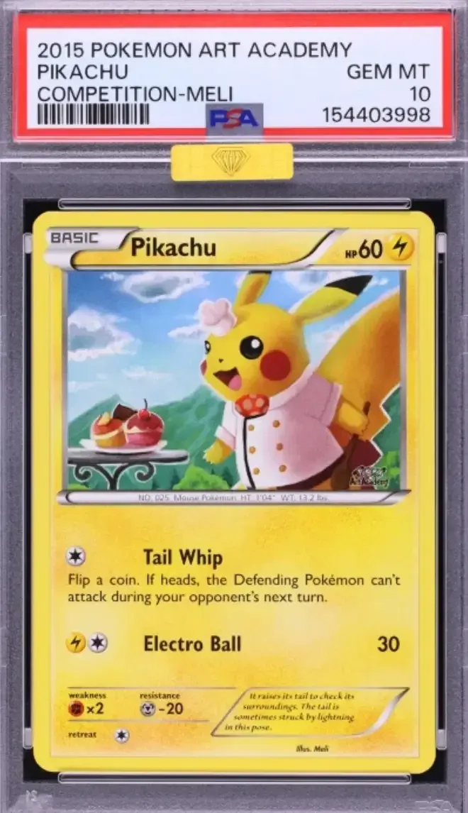2015 Pokémon XY Art Academy Competition Meli Pikachu PSA 10