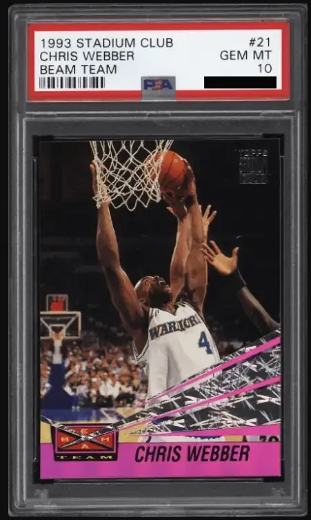 Webber's 1993 Beam Team remains affordable, but prices for raw and graded copies have nearly doubled over the last year.