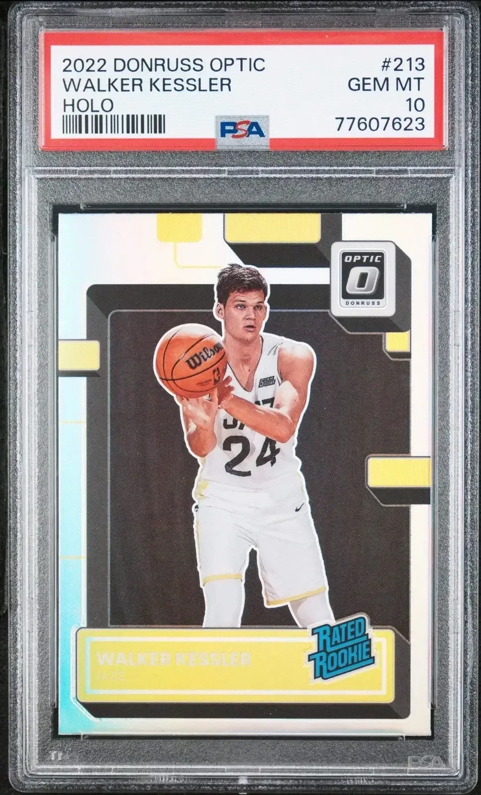 Walker Kessler 2022 Donruss Optic Rated Rookie Holo #213 PSA 10