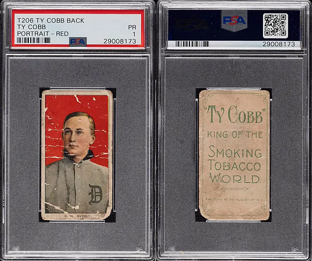 1909-11 T206 White Border Ty Cobb Red Portrait.