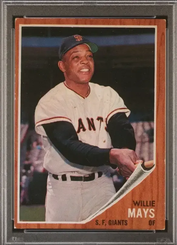 This vintage Mays card is among the stolen items, highlighting the importance of provenance for valuable collectibles.