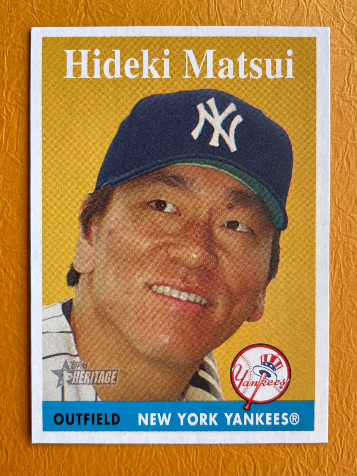 2007 Topps Heritage Hideki Matsui card.