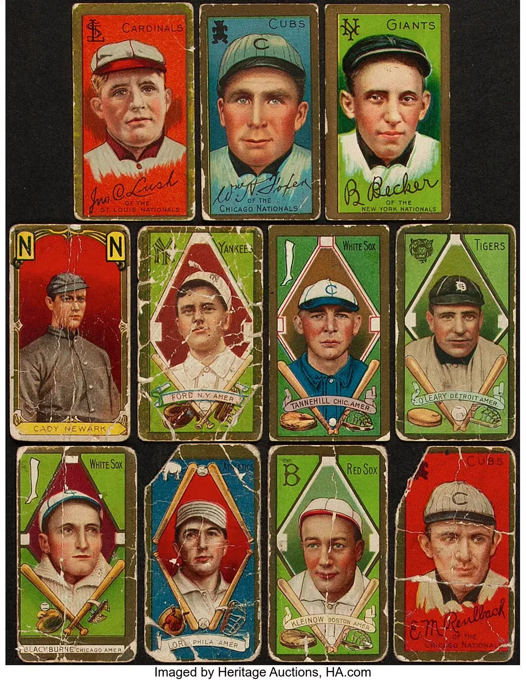T205 Gold Border tobacco card set.