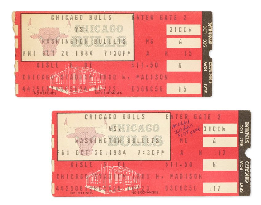 A Pair of Michael Jordan Debut Ticket Stubs Hits Auction Block