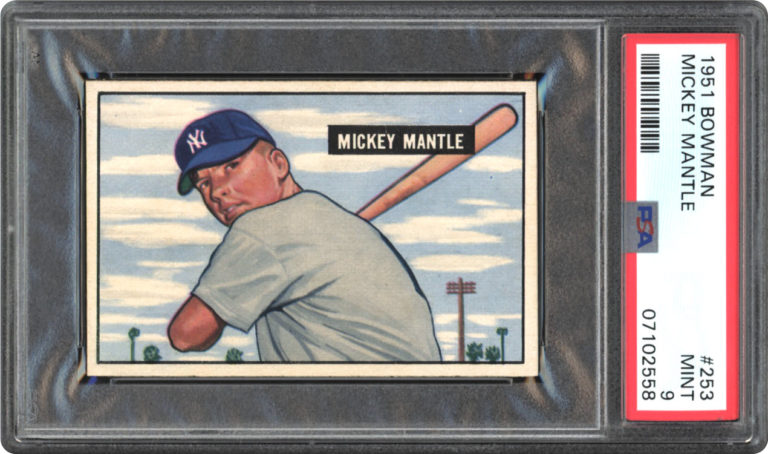 An Iconic Card Hits New Heights – 1951 Bowman Mickey Mantle Rookie Card Graded PSA 9 Sold for $3,192,000