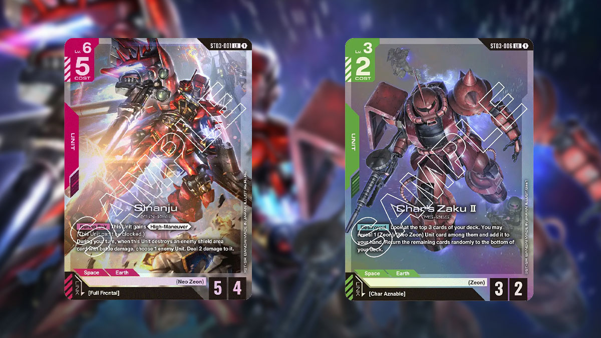 Gundam Card Game Starter Deck Checklist: Zeon’s Rush (ST03)