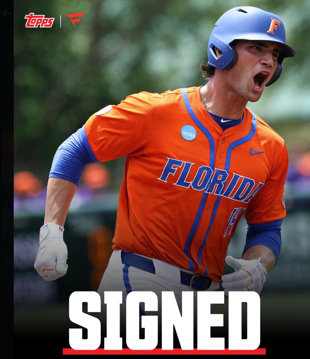 Jac Caglianone Signs Exclusive Trading Card and Memorabilia Deal with Topps x Fanatics