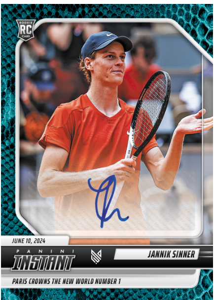 Jannik Sinner Celebrated with Exclusive Panini Instant Trading Card After Historic ATP No. 1 Ranking