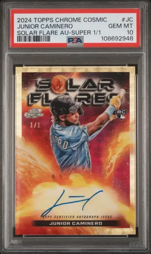 Junior Caminero's Top 3 Selling Inserts on Card Ladder