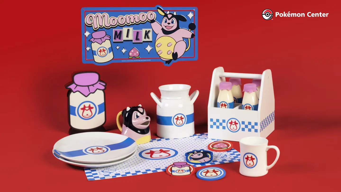 Miltank Stars in Pokémon Center's Moomoo Milk Kitchen Collection