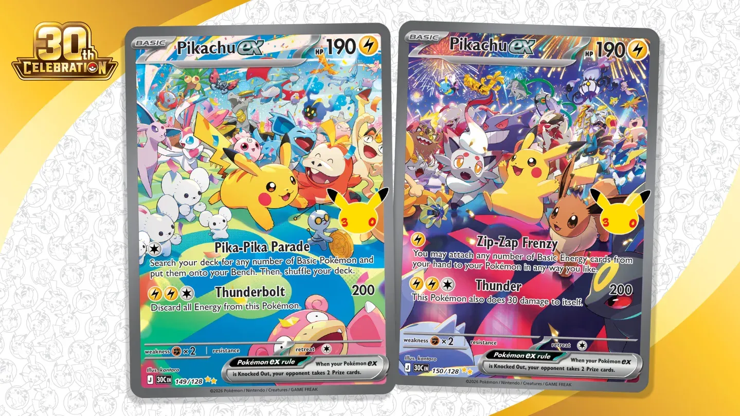 Pikachu Parade Cards Previewed for Pokémon TCG 30th Celebration