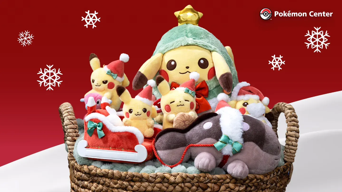 Pokémon Center Unveils New Holiday Pikachu Plush Collection