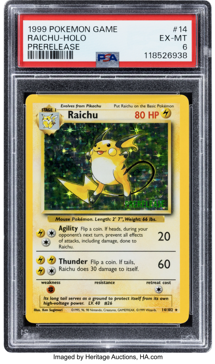 Raichu rumor becomes reality: a “Prerelease” Base Set copy just sold for about $550,000