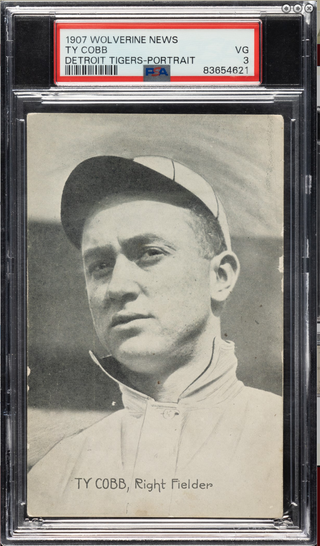 Rare 1907 Ty Cobb Rookie Postcard Headlines Upcoming Sports Memorabilia Auction