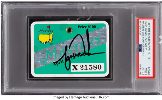 Rare 1997 Tiger Woods Signed Masters Badge Heads to Auction