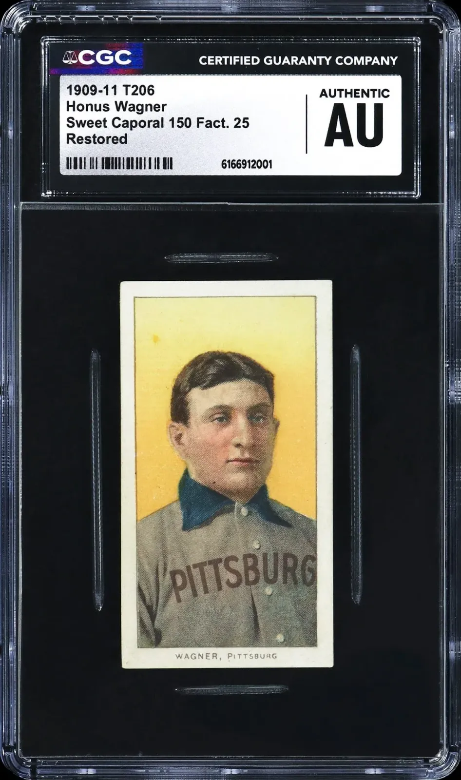 Restored Die-Cut Honus Wagner Heads to Auction