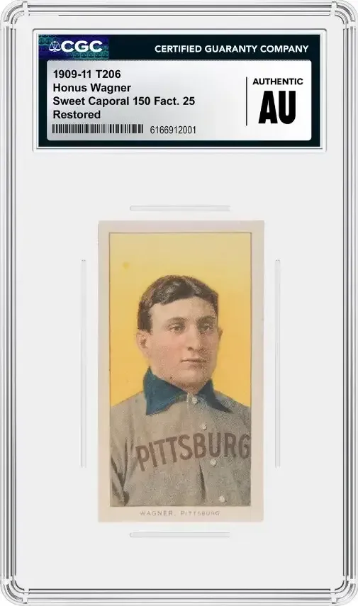 Restored Honus Wagner Sets CGC Graded Card Record
