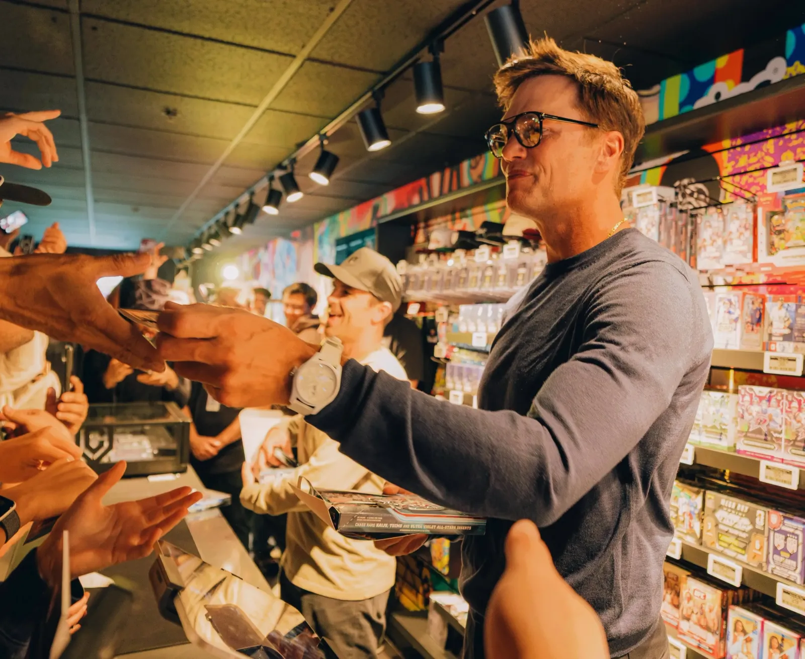 Tom Brady Surprises Collectors at CardVault Palo Alto Opening