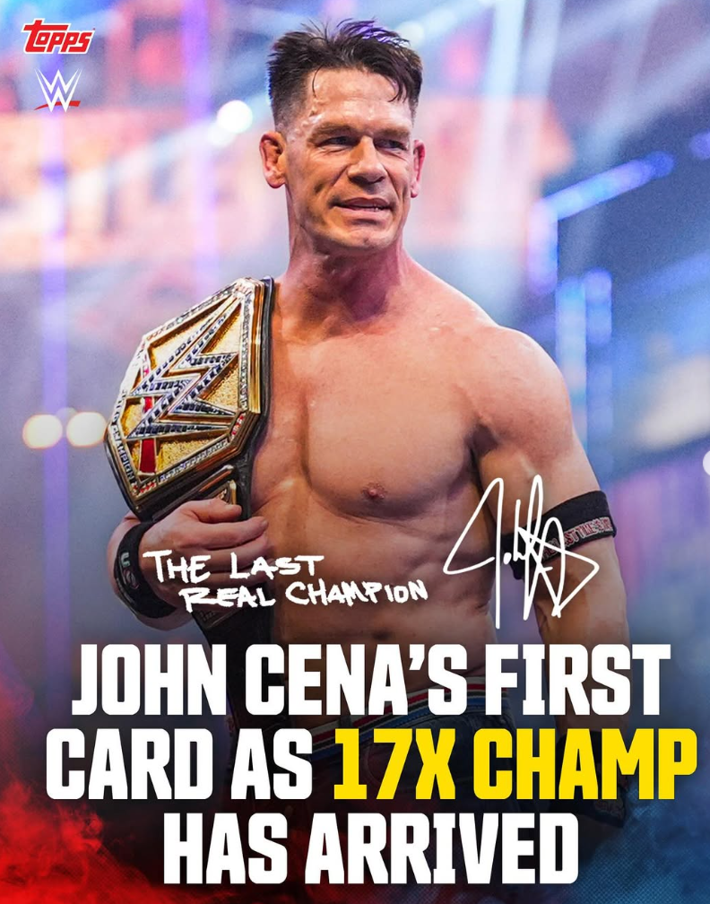 Topps Now Drops Limited John Cena Cards to Celebrate Record 17th WWE Championship Win