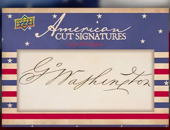 Upper Deck America 250 Set Features George Washington Auto